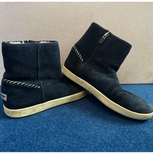 Ugg Australia Sz 6 Boots Rye Wool Lined Black Zip Up 1008804K Big Girls